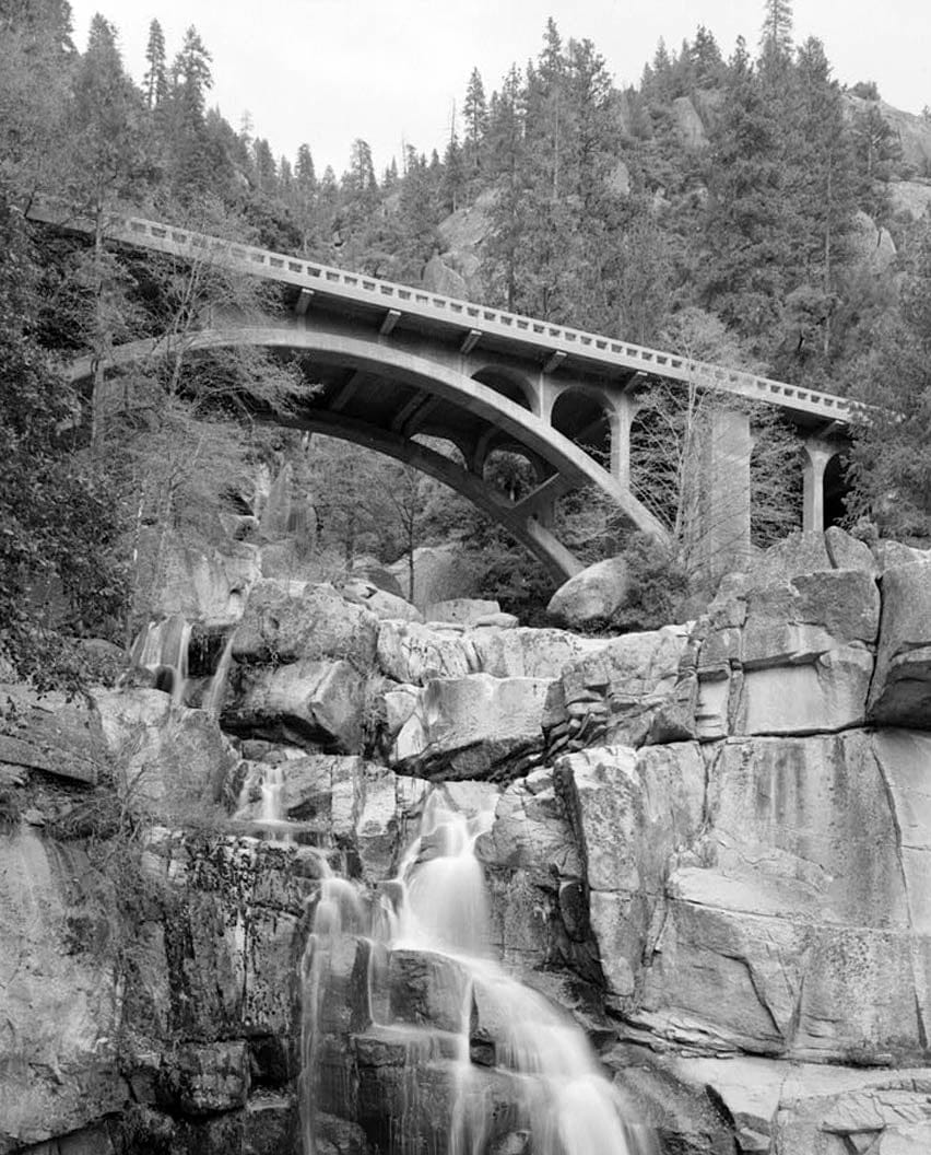 Historic Photo : Cascade Creek Bridge, Spanning Cascade Creek on New Big Oak Flat Road, Yosemite Village, Mariposa County, CA 3 Photograph