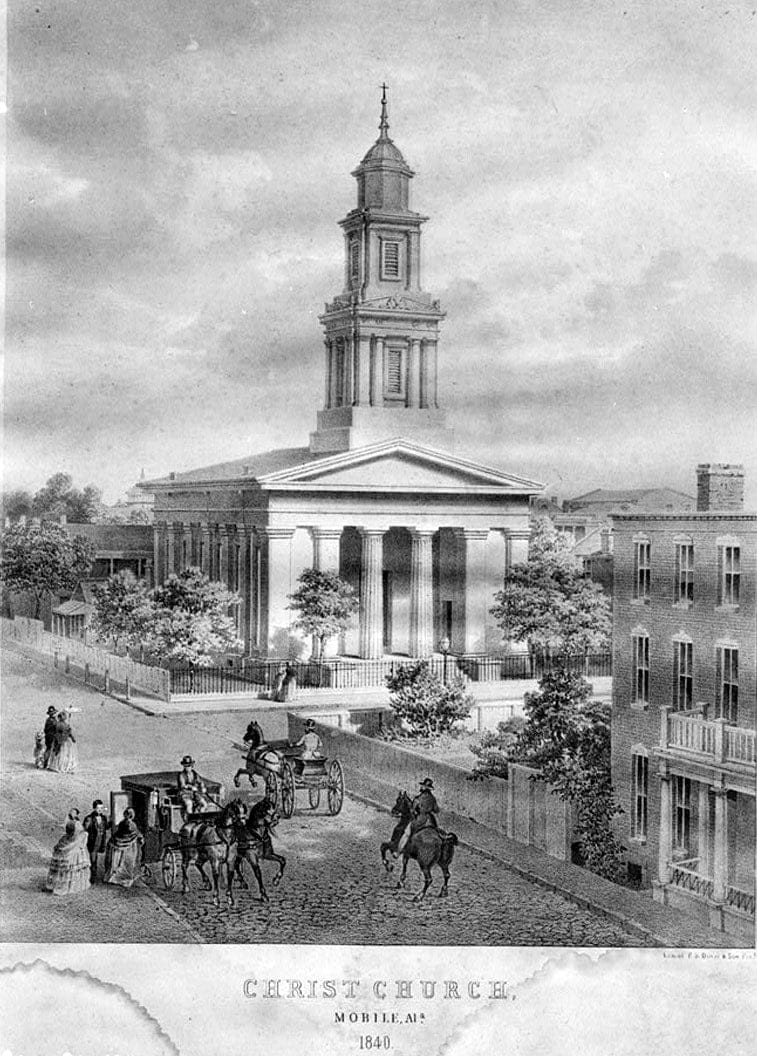 Historic Photo : Christ Episcopal Church, Church & Saint Emanuel Streets, Mobile, Mobile County, AL 15 Photograph