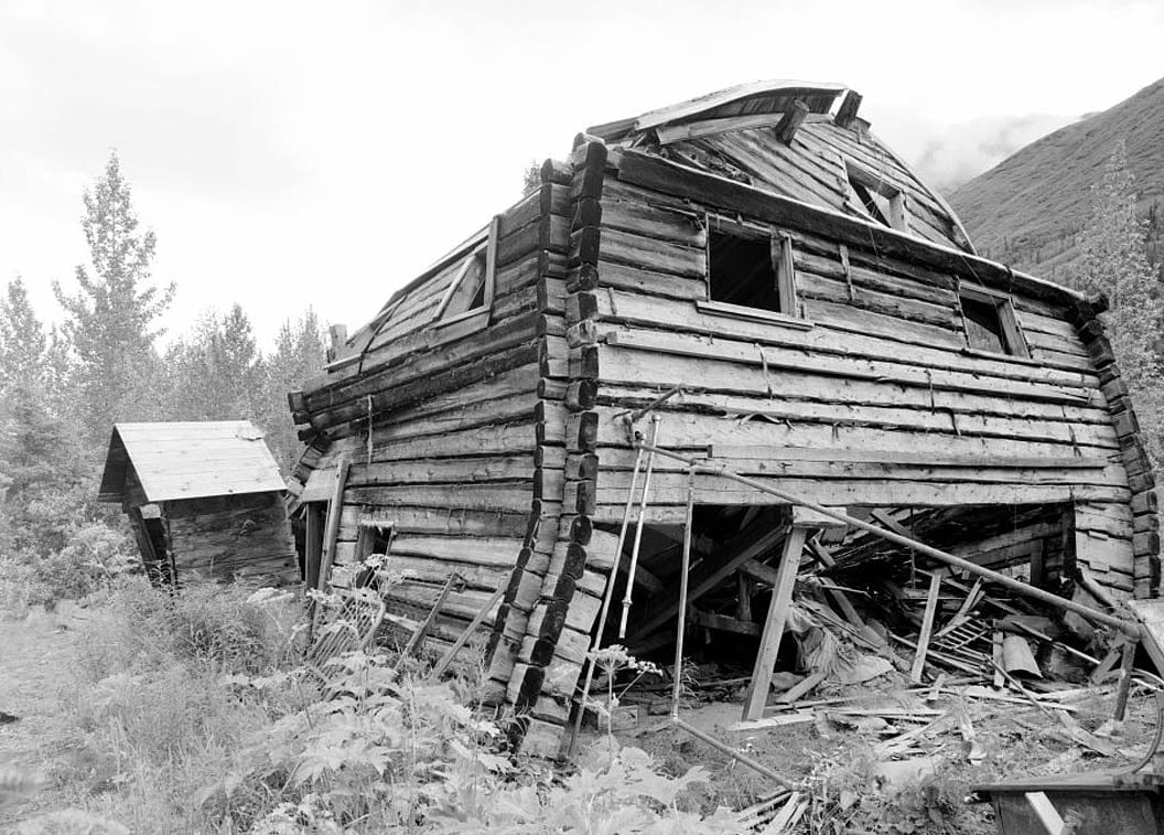 Historic Photo : Green Butte Copper Company, Bunkhouse, McCarthy Creek 12 miles Northeast of McCarthy, McCarthy, Valdez-Cordova Census Area, AK 2 Photograph