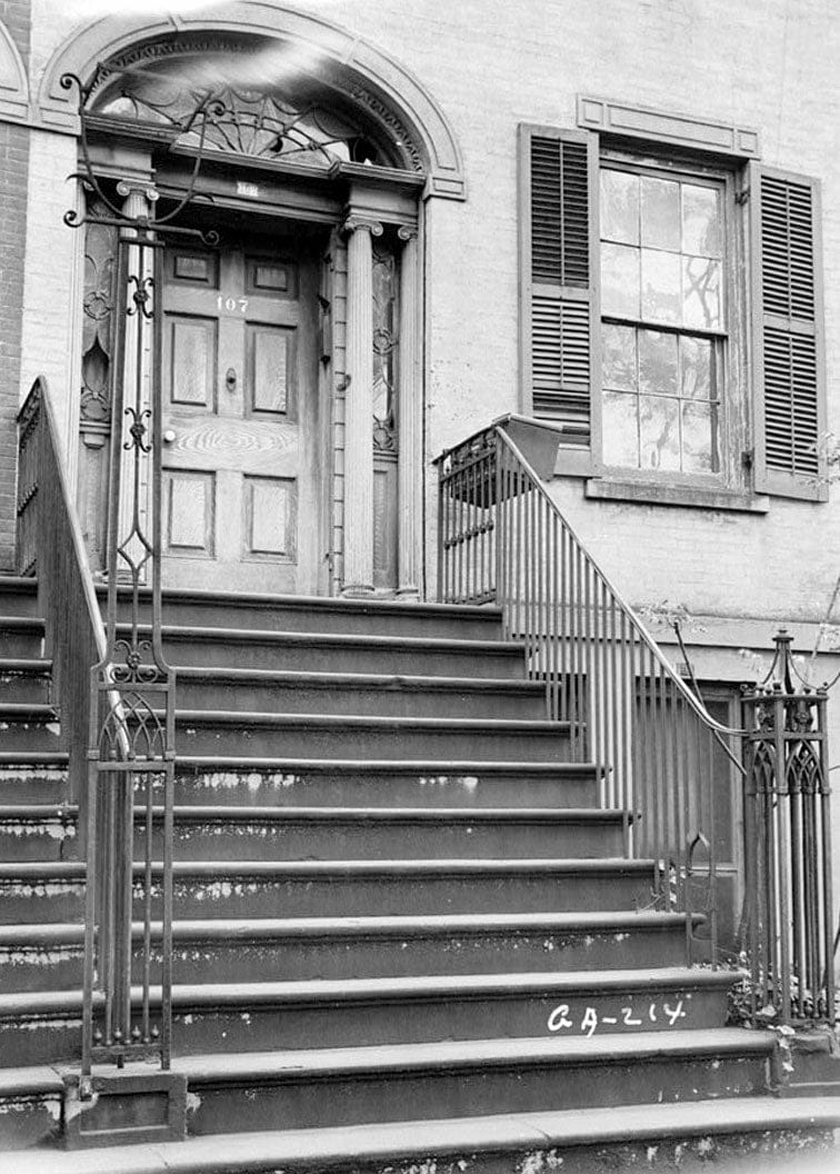 Historic Photo : William Clark House (Doorway), 107 Oglethorpe Street, Savannah, Chatham County, GA 1 Photograph