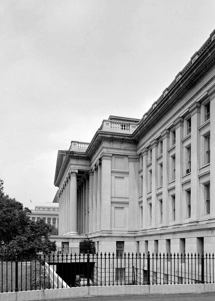 Historic Photo : U.S. Department of the Treasury, 1500 Pennsylvania Avenue Northwest, Washington, District of Columbia, DC 9 Photograph