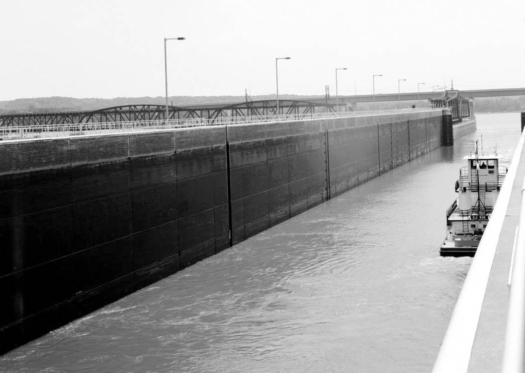 Historic Photo : Mississippi River 9-Foot Channel, Lock & Dam No. 19, Upper Mississippi River, Keokuk, Lee County, IA 16 Photograph