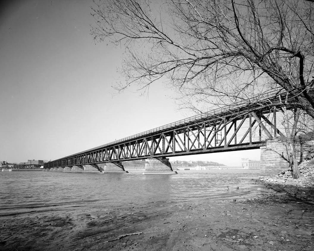 Historic Photo : Keokuk & Hamilton Bridge, Spanning Mississippi River, Keokuk, Lee County, IA 24 Photograph