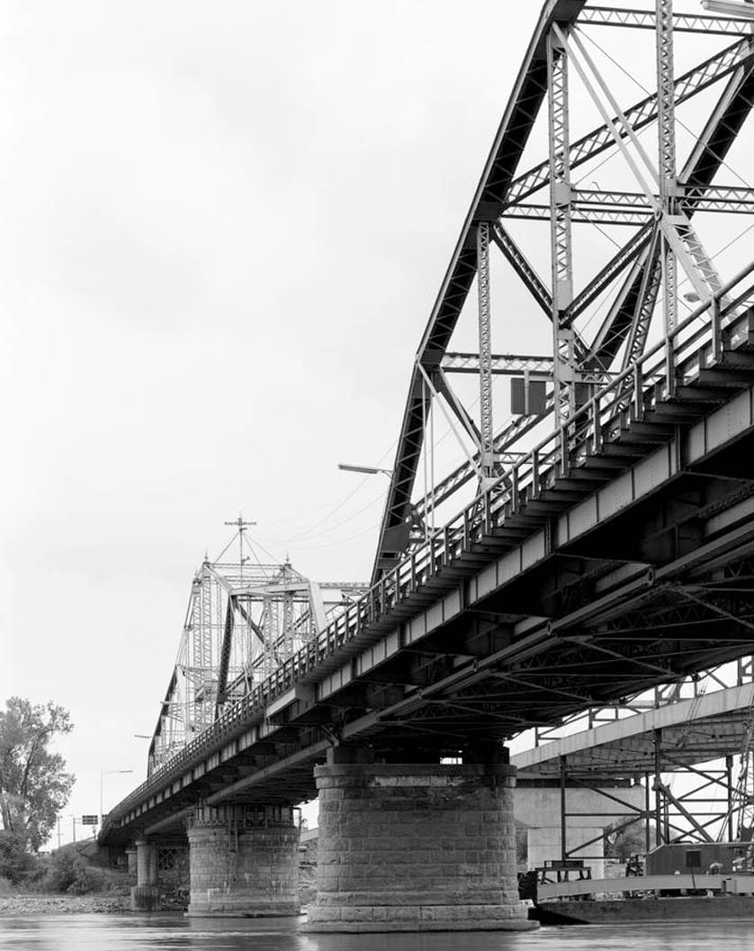 Historic Photo : Pacific Shortline Bridge, U.S. Route 20,spanning Missouri River, Sioux City, Woodbury County, IA 80 Photograph