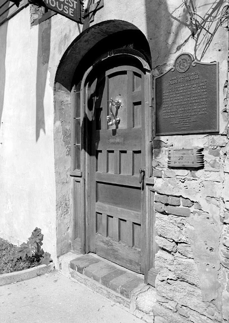 Historic Photo : Gonzalez-Alvarez House, 14 Saint Francis Street, Saint Augustine, St. Johns County, FL 2 Photograph
