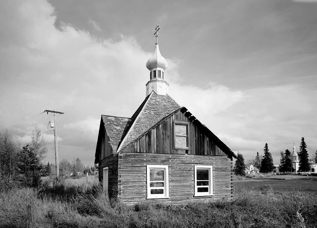 Historic Photo : Holy Assumption Russian Orthodox Church, Chapel of St. Nicholas, Mission & Overland Streets, Kenai, Kenai Peninsula Borough, AK 2 Photograph