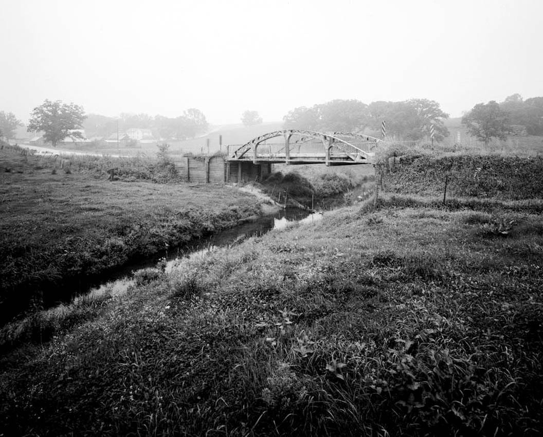 Historic Photo : Cottonville Bridge, County Road D-61 at Farmer's Creek, Maquoketa, Jackson County, IA 7 Photograph