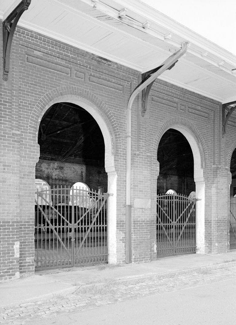 Historic Photo : Central of Georgia Railway, Passenger Station & Train Shed, Corner of Louisville (Railroad) Road & West Broad Street, Savannah, Chatham County, GA 22 Photograph