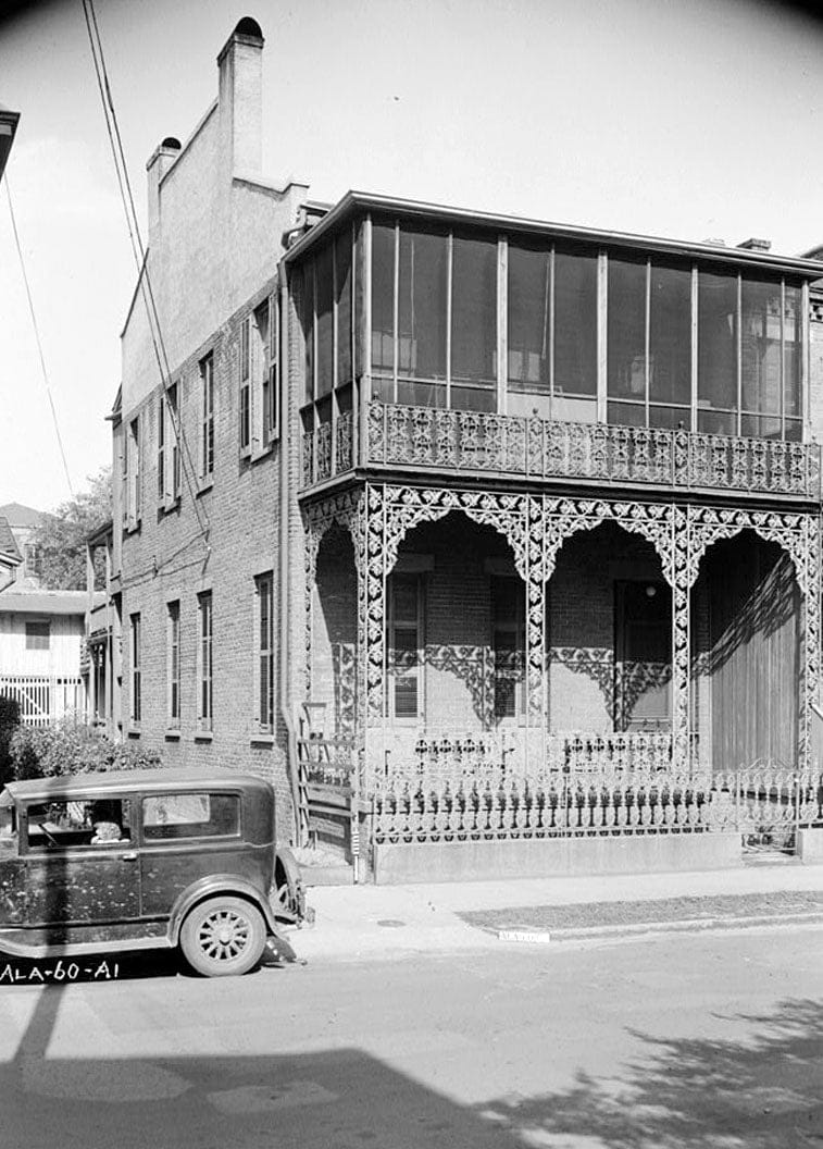 Historic Photo : Huger-Douglas Houses, 109-111 South Conception Street, Mobile, Mobile County, AL 4 Photograph