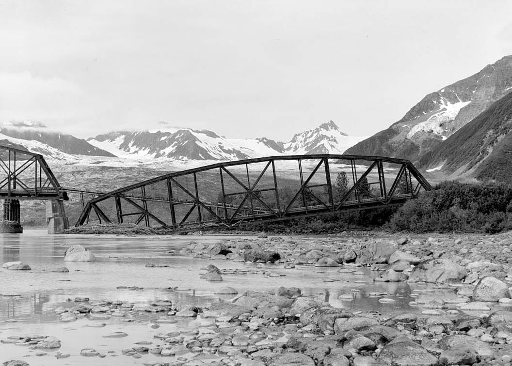 Historic Photo : Copper River & Northwest Railroad, Million Dollar Bridge, Spanning Copper River at Miles Glacier, Cordova, Valdez-Cordova Census Area, AK 9 Photograph