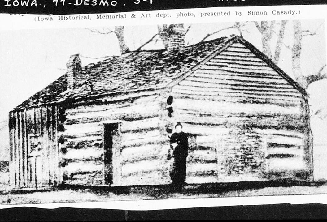 Historic Photo : First House in Des Moines, Des Moines, Polk County, IA 1 Photograph