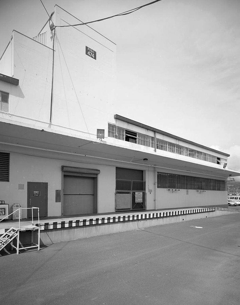 Historic Photo : U.S. Naval Base, Pearl Harbor, Aviation Storehouse, Vincennes Avenue at Simms Street, Pearl City, Honolulu County, HI 1 Photograph