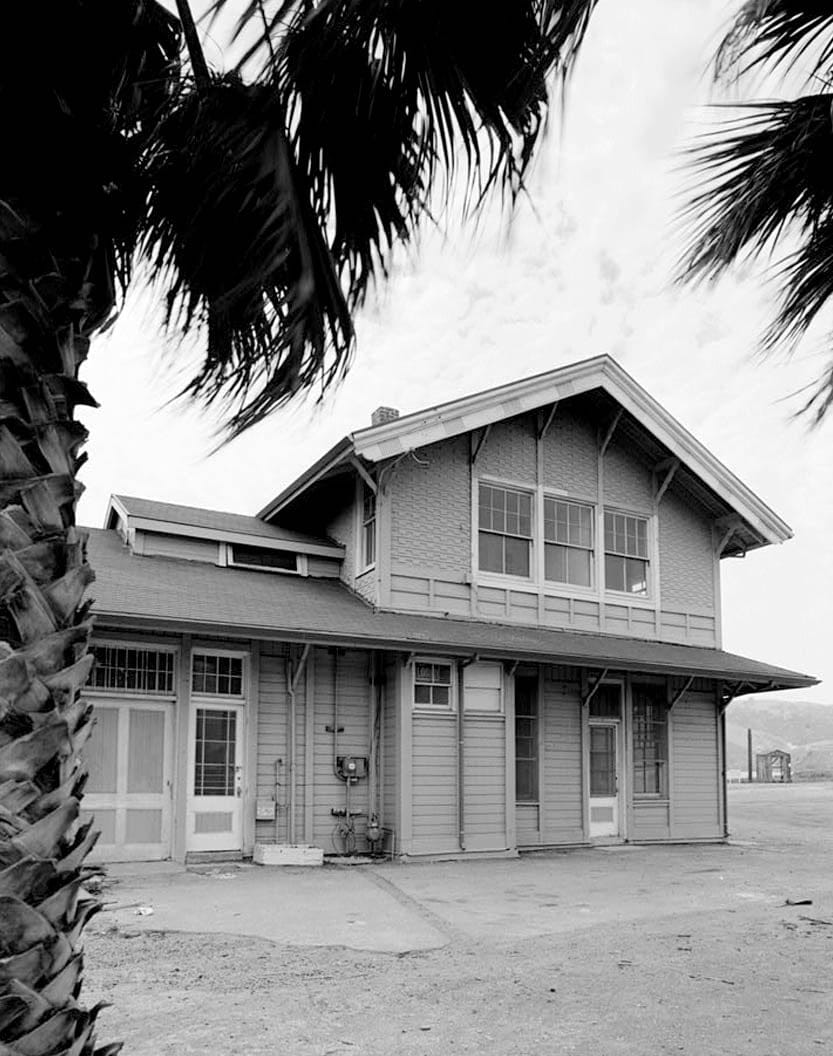 Historic Photo : Southern Pacific Passenger Depot, Southeast First & A Streets (moved from CA, Banta), Benicia, Solano County, CA 1 Photograph