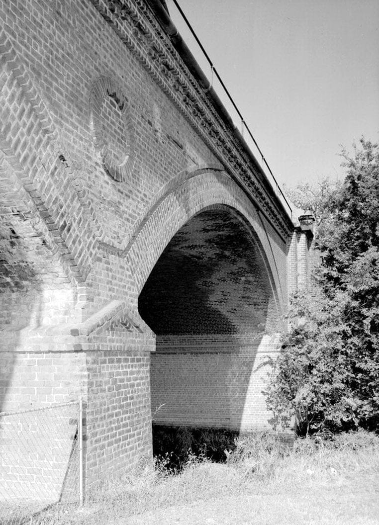 Historic Photo : Central of Georgia Railway, 1860 Brick Arch Viaduct, Spanning West Boundary Street & Savannah-Ogeechee Canal, Savannah, Chatham County, GA 3 Photograph