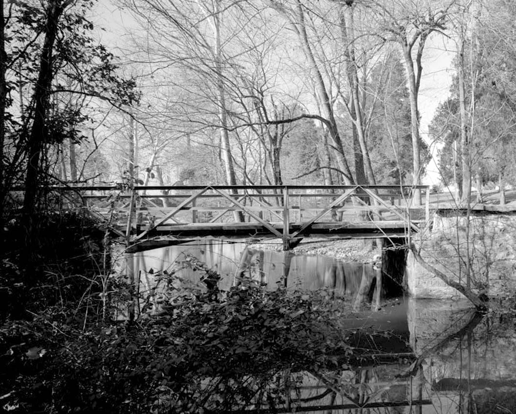 Historic Photo : State Bridge No. 424, Wiggins Mill Road (Road 446) spanning Wiggins Mill Pond Outlet, Townsend, New Castle County, DE 4 Photograph