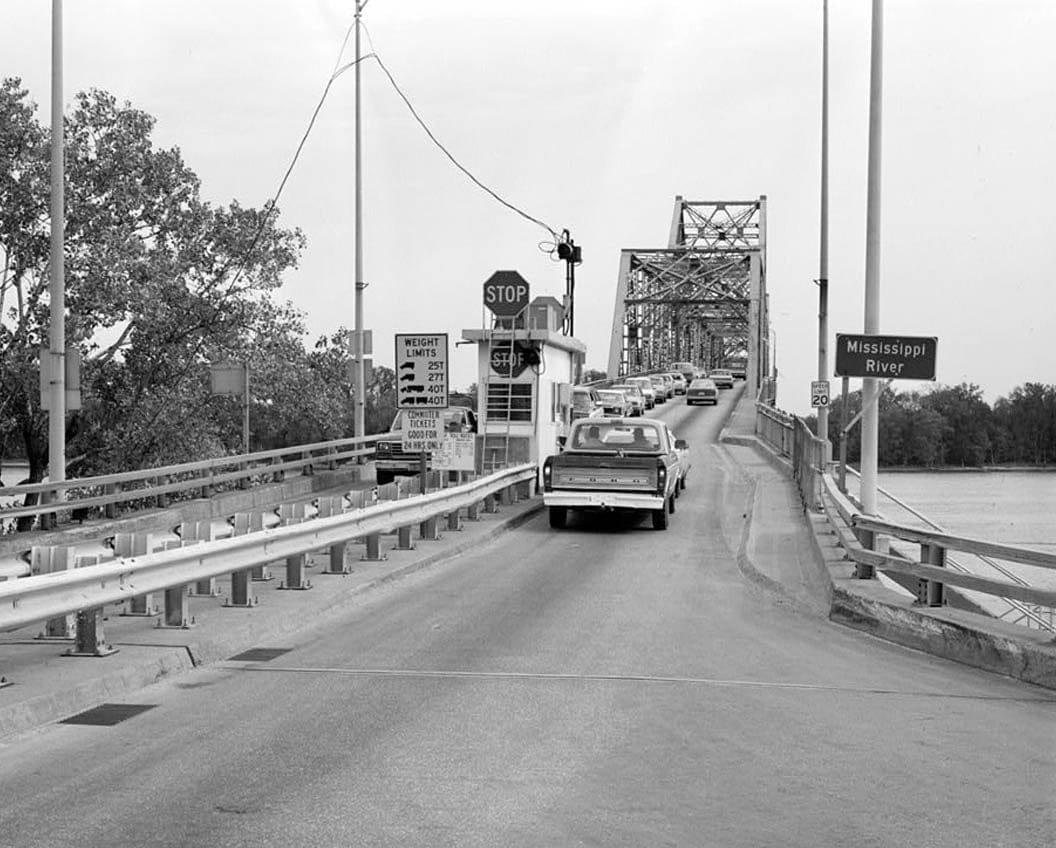 Historic Photo : MacArthur Bridge, Spanning Mississippi River on Highway 34 between IA & IL, Burlington, Des Moines County, IA 8 Photograph