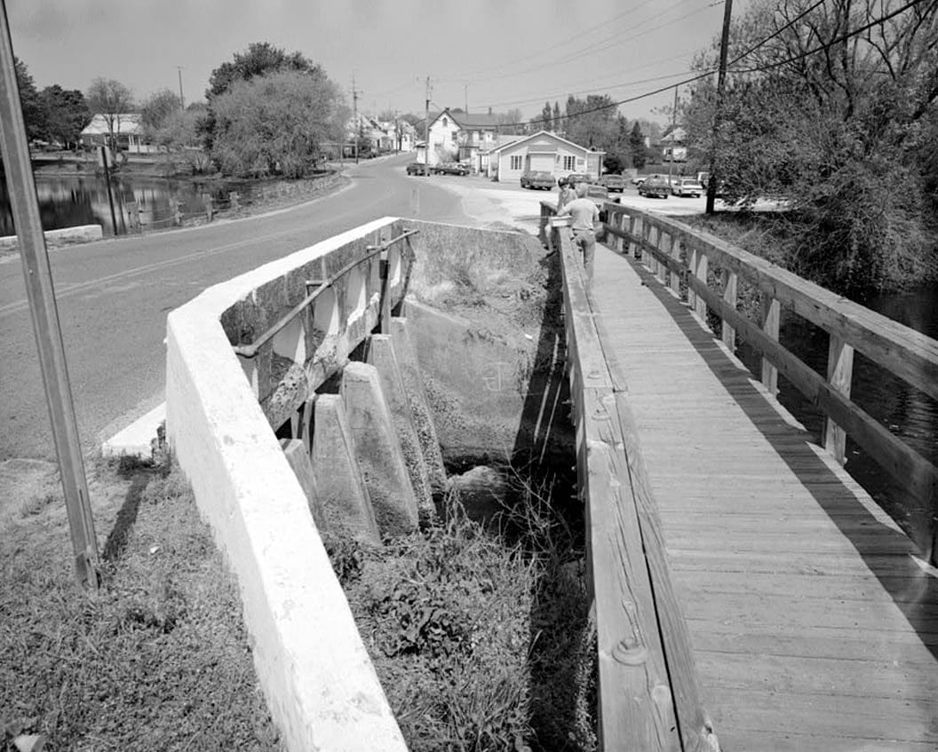 Historic Photo : Wagamon Pond Dam & Bridge, Spanning Broadkill River at State Road No. 197 (Mulberry Street), Milton, Sussex County, DE 7 Photograph