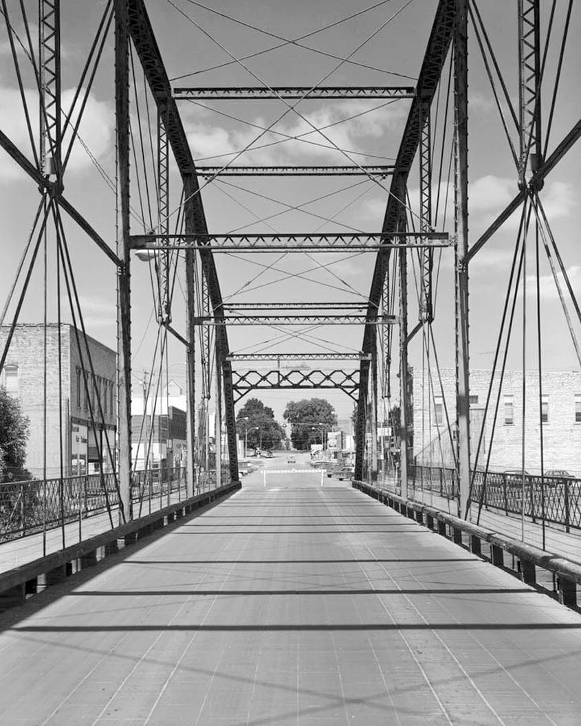 Historic Photo : Traer Street Bridge, Spanning Shell Rock River at Traer Street, Greene, Butler County, IA 19 Photograph