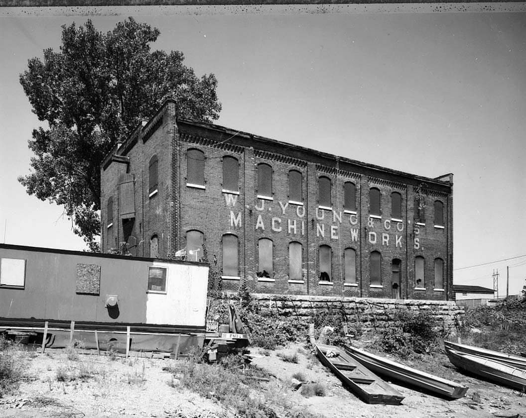 Historic Photo : W. J. Young Machine Shop, South Tenth Street & Second Avenue, Clinton, Clinton County, IA 3 Photograph