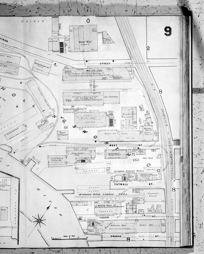 Historic Photo : Harlan & Hollingsworth Company Factory, 100 South West Street, Wilmington, New Castle County, DE 21 Photograph