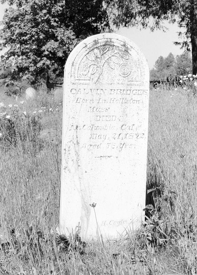 Historic Photo : Grave Stones, Mountain View Cemetery, Bigler Street, Columbia, Tuolumne County, CA 5 Photograph