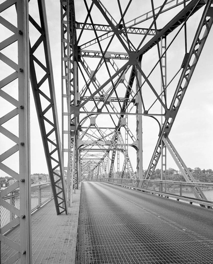 Historic Photo : MacArthur Bridge, Spanning Mississippi River on Highway 34 between IA & IL, Burlington, Des Moines County, IA 45 Photograph