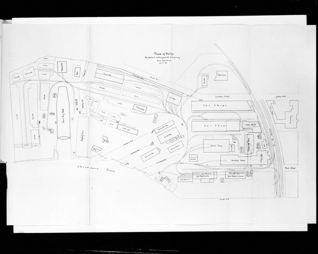 Historic Photo : Harlan & Hollingsworth Company Factory, 100 South West Street, Wilmington, New Castle County, DE 16 Photograph