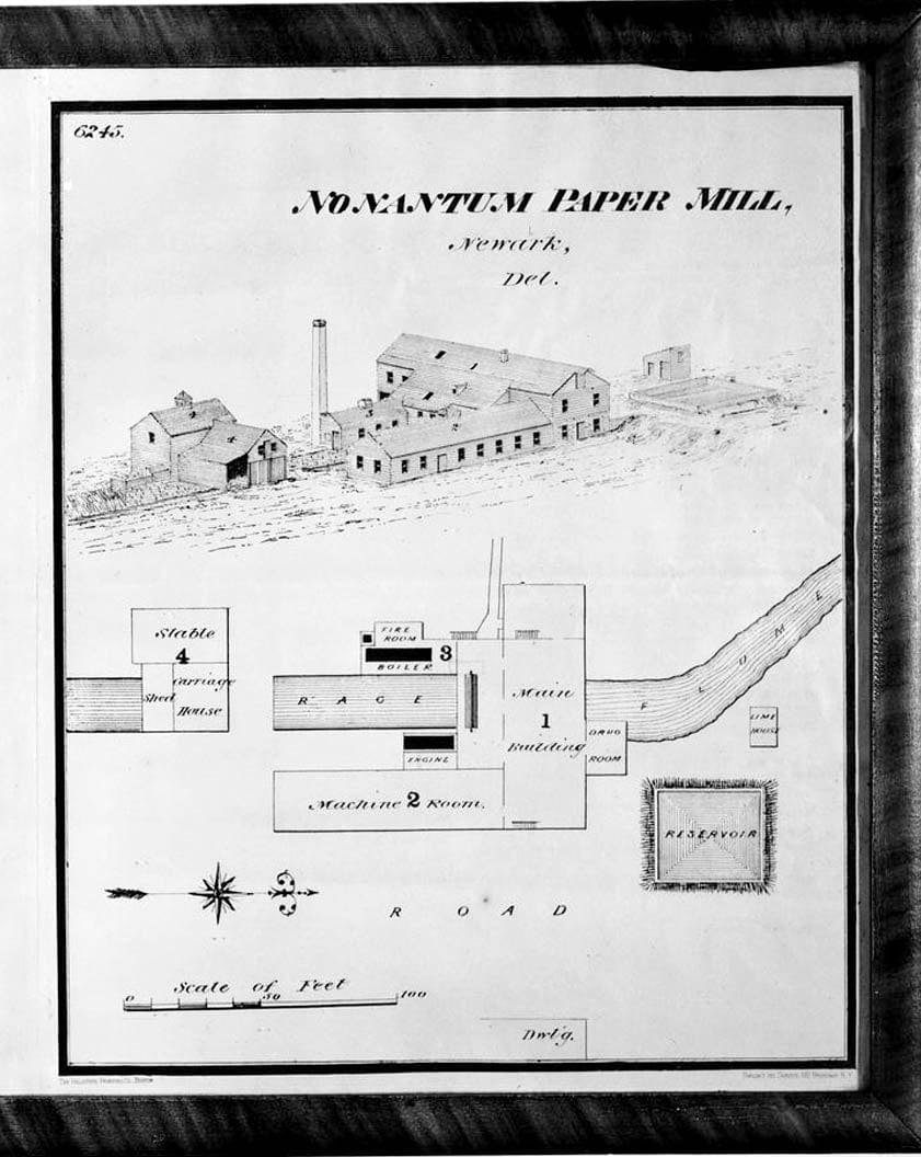 Historic Photo : Curtis Paper Mill, Route 72, Newark, New Castle County, DE 18 Photograph