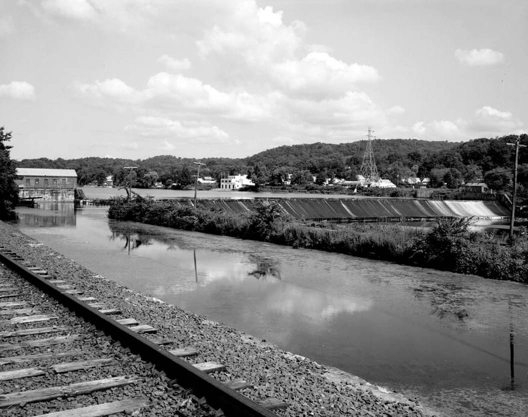 Historic Photo : Ousatonic Water Power Company, Dam & Canals, CT Routes 34 & 108, 1 mile North of Derby-Shelton Bridge, Derby, New Haven County, CT 3 Photograph