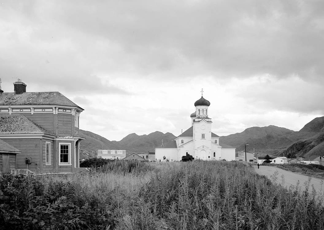 Historic Photo : Holy Ascension Russian Orthodox Church & Bishop's House, Unalaska Island, Unalaska, Aleutian Islands, AK 1 Photograph