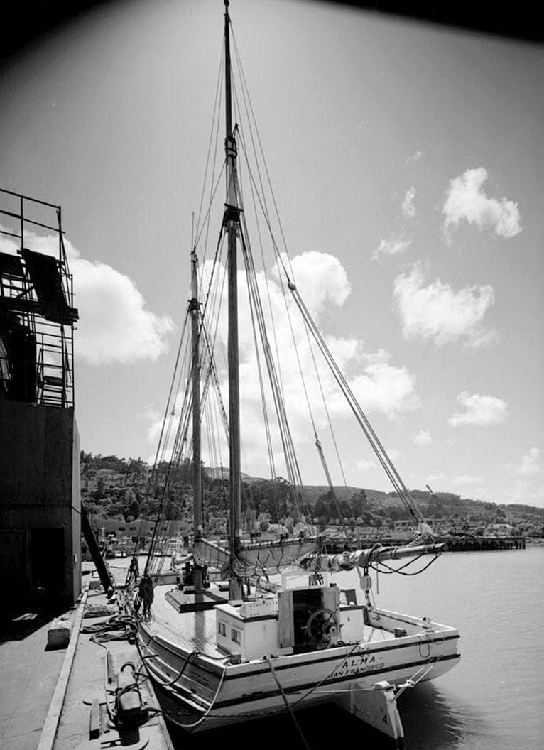 Historic Photo : Scow Schooner ALMA, Hyde Street Pier, San Francisco, San Francisco County, CA 8 Photograph