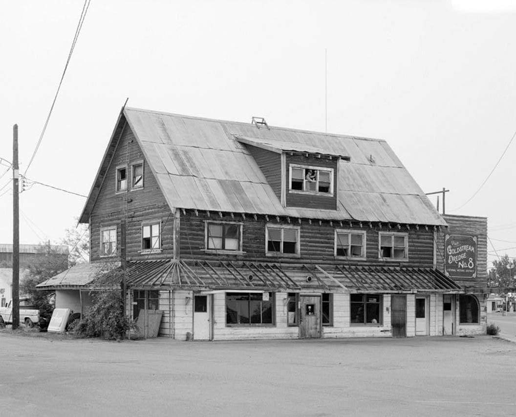 Historic Photo : Log Building, Cushman Street, Fairbanks, Fairbanks North Star Borough, AK 2 Photograph