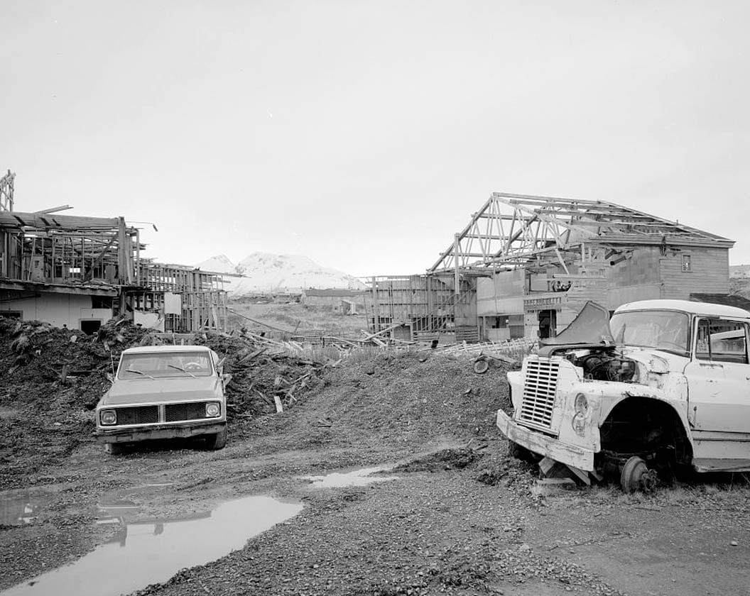 Historic Photo : Naval Operating Base Dutch Harbor & Fort Mears, Headquarters Area Recreation Hall & Theater, Unalaska, Aleutian Islands, AK 4 Photograph