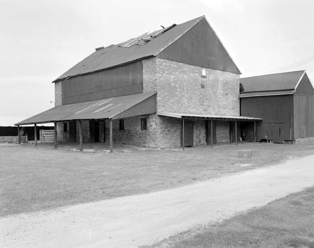 Historic Photo : Thomas Landing Barn, Terminus Route 440 (Thomas Landing), Thomas Landing, New Castle County, DE 1 Photograph
