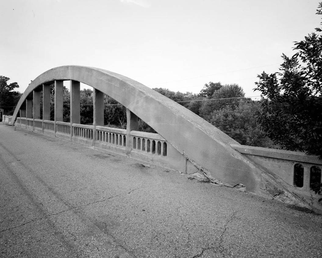 Historic Photo : Rock Valley Bridge, Spanning North Timber Creek at Old U.S. Highway 30, Marshalltown, Marshall County, IA 3 Photograph