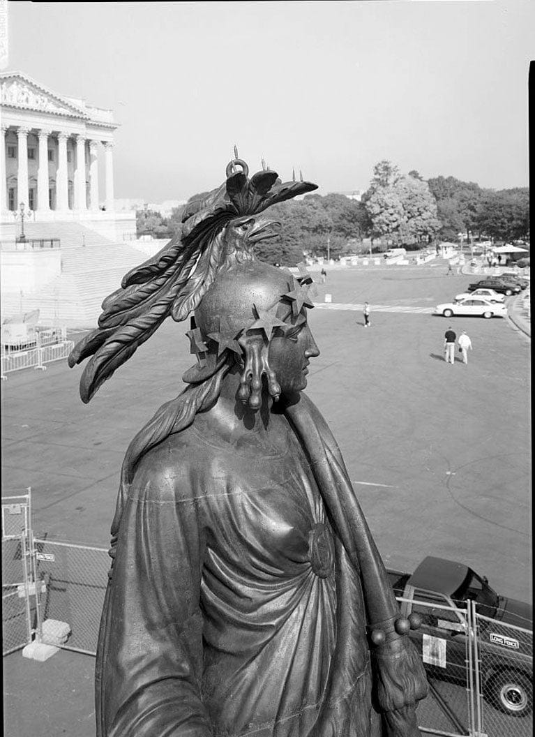 Historic Photo : U.S. Capitol, Statue of Freedom, Intersection of North, South, & East Capitol Streets & Capitol Mall, Washington, District of Columbia, DC 11 Photograph
