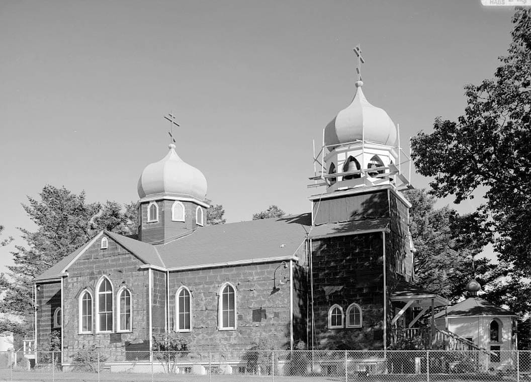 Historic Photo : Holy Resurrection Russian Orthodox Church, Mission Road & Kashevaroff Street, Kodiak, Kodiak Island Borough, AK 2 Photograph