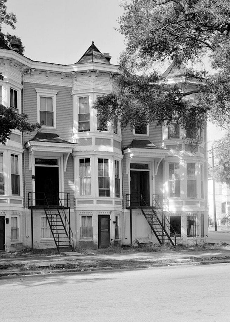 Historic Photo : Savannah Victorian Historic District, 201-203 East Duffy Street (House), Savannah, Chatham County, GA 2 Photograph