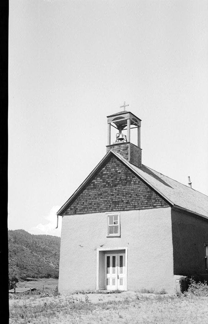 Historic Photo : Vigil Plaza, Church, Weston, Las Animas County, CO 2 Photograph
