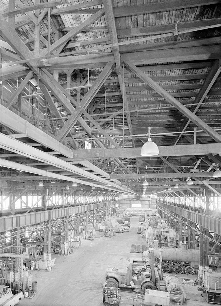 Historic Photo : Southern Pacific, Sacramento Shops, Boiler Shop, 111 I Street, Sacramento, Sacramento County, CA 4 Photograph
