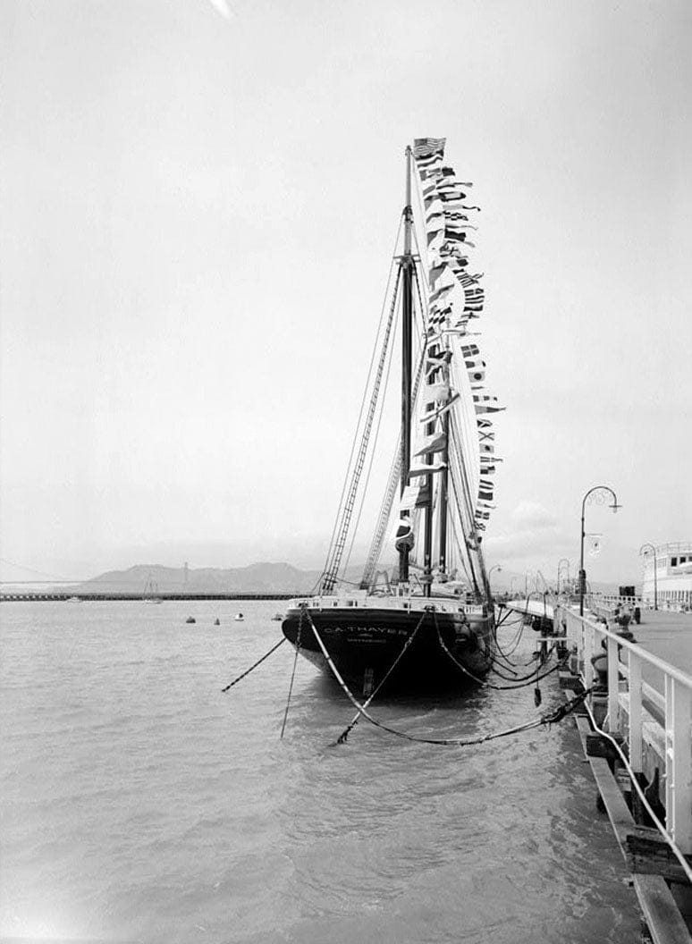 Historic Photo : Schooner C.A. THAYER, Hyde Street Pier, San Francisco, San Francisco County, CA 13 Photograph