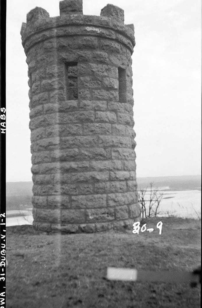 Historic Photo : Julien Dubuque Monument (Grave), Mississippi River Vicinity, Julien Dubuque Drive, Dubuque, Dubuque County, IA 3 Photograph