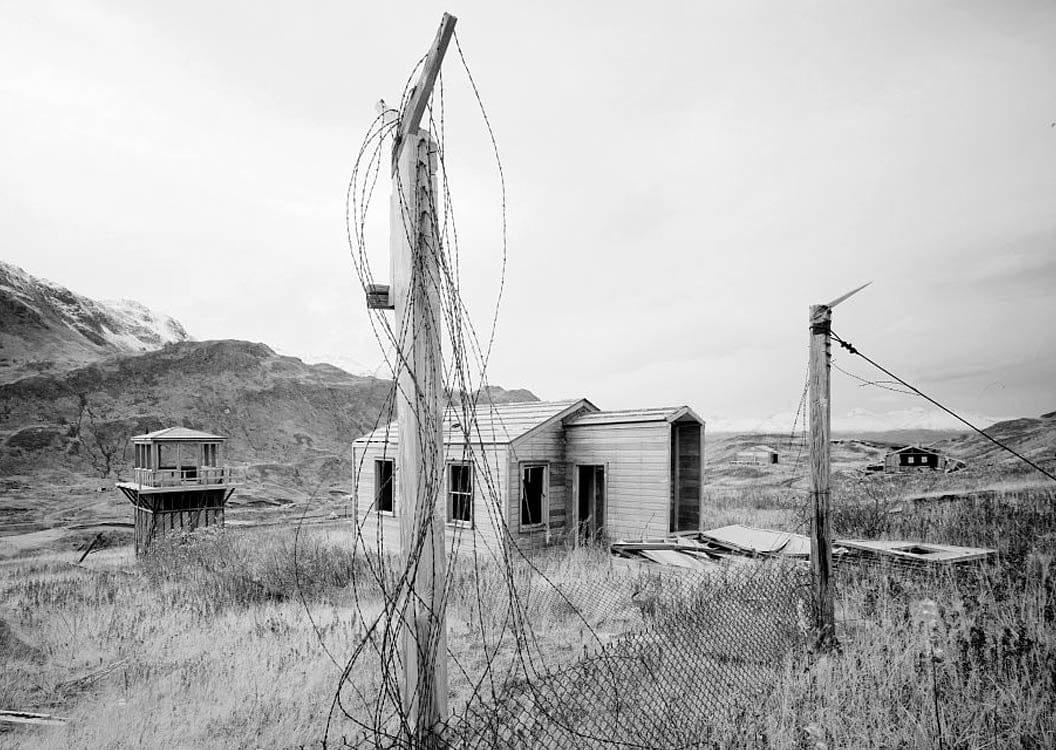 Historic Photo : Naval Operating Base Dutch Harbor & Fort Mears, Stockade, Unalaska, Aleutian Islands, AK 1 Photograph