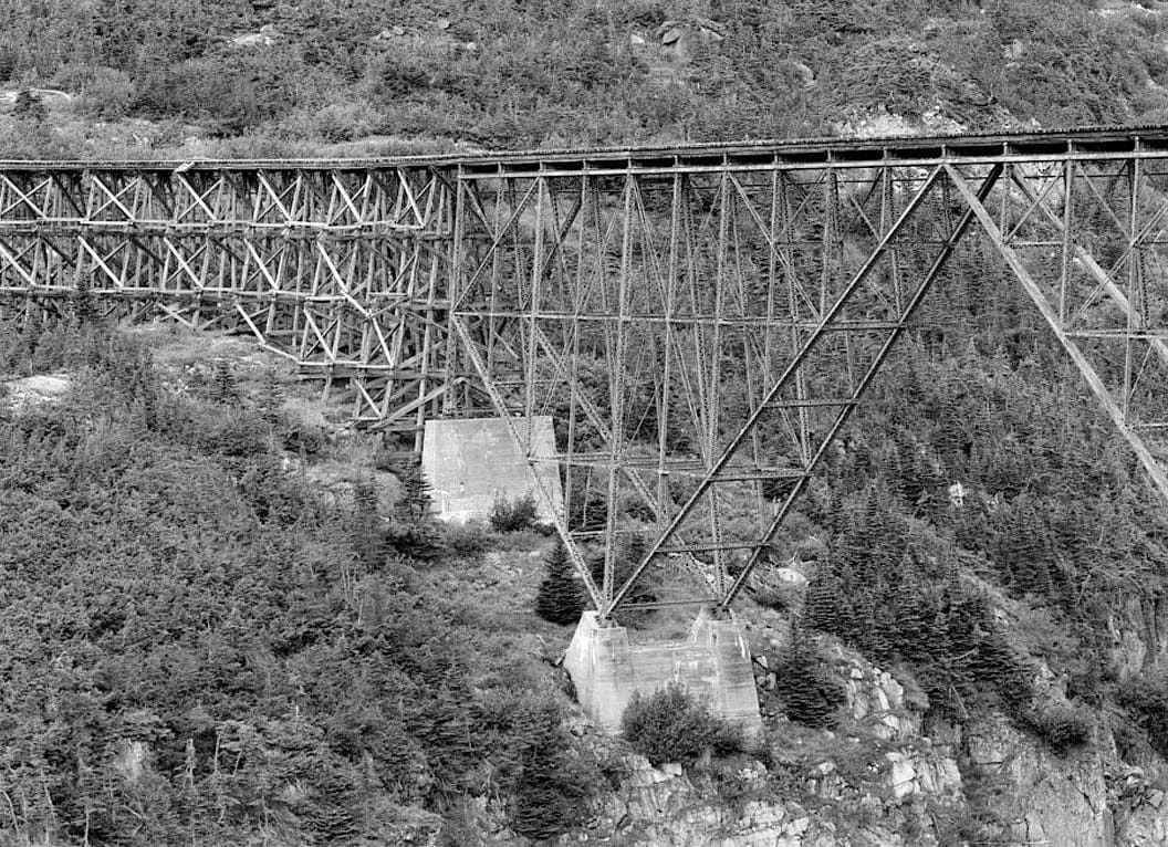 Historic Photo : White Pass & Yukon Railroad, Cantilever Bridge, Skagway, Skagway-Hoonah-Angoon Census Area, AK 3 Photograph