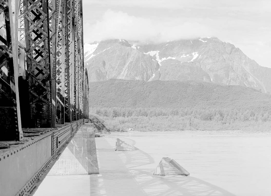 Historic Photo : Copper River & Northwest Railroad, Million Dollar Bridge, Spanning Copper River at Miles Glacier, Cordova, Valdez-Cordova Census Area, AK 13 Photograph