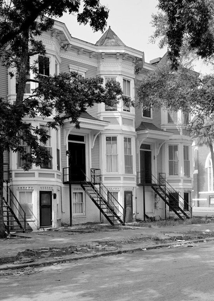 Historic Photo : Savannah Victorian Historic District, 201-203 East Duffy Street (House), Savannah, Chatham County, GA 3 Photograph