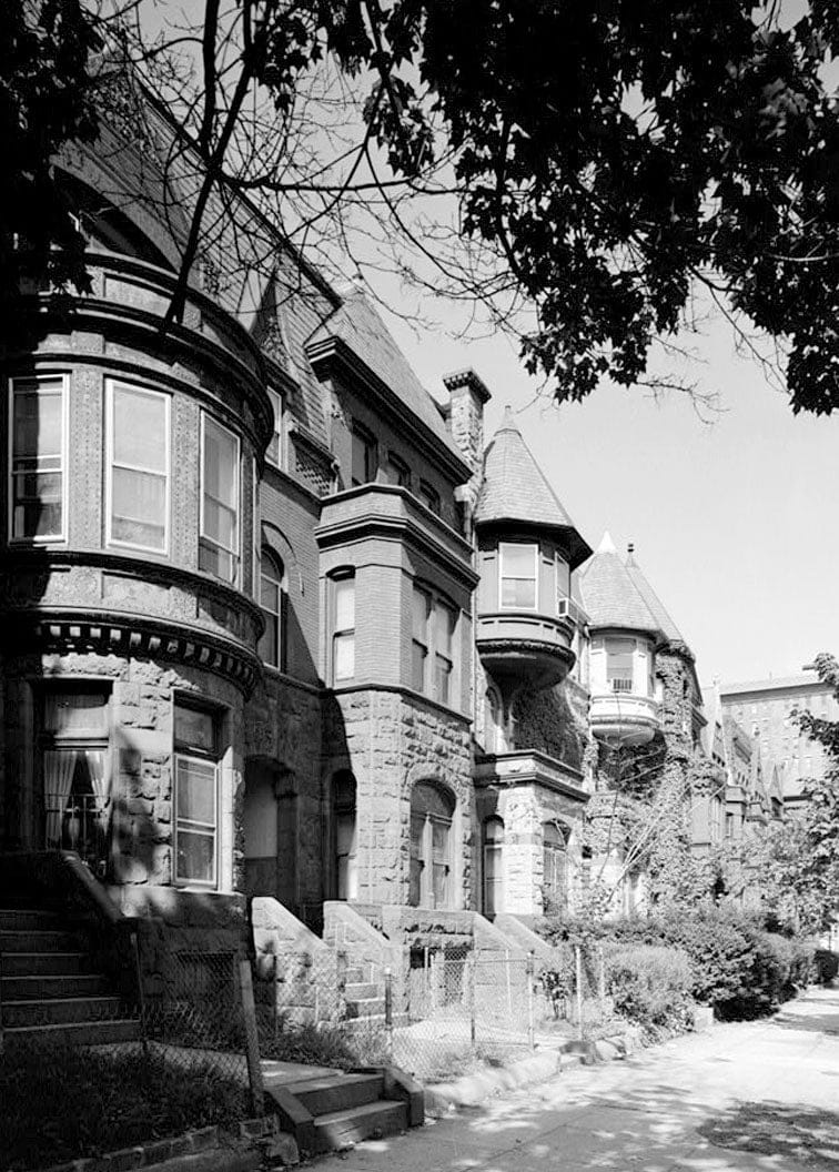 Historic Photo : Q Street Norhtwest, 1700 Block (Row Houses), Washington, District of Columbia, DC 3 Photograph