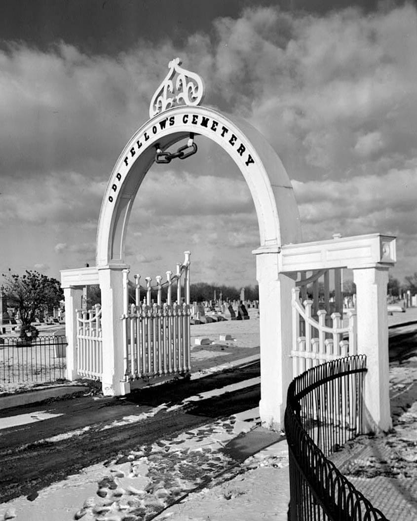 Historic Photo : Odd Fellows Cemetery Gate, Route 13 North of Route 12, Smyrna, Kent County, DE 5 Photograph