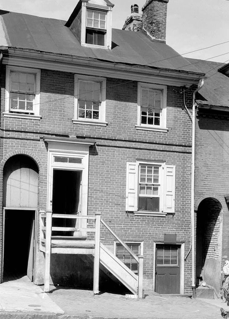 Historic Photo : Obadiah Dingee House, 107 East Seventh Street (moved to Market Street), Wilmington, New Castle County, DE 1 Photograph