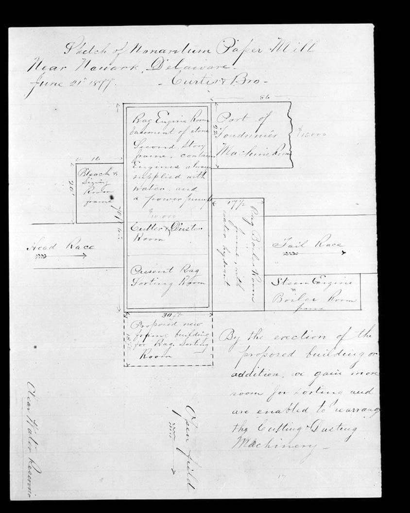 Historic Photo : Curtis Paper Mill, Route 72, Newark, New Castle County, DE 19 Photograph